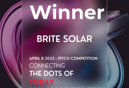 Brite Solar presents its cutting-edge semi-transparent agrivoltaic technology during the PRAXI x Brookstreet Pitch Competition, highlighting the future of energy-efficient farming.