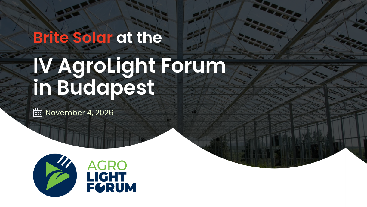 Brite Solar at IV AgroLight Forum 2026 — Budapest